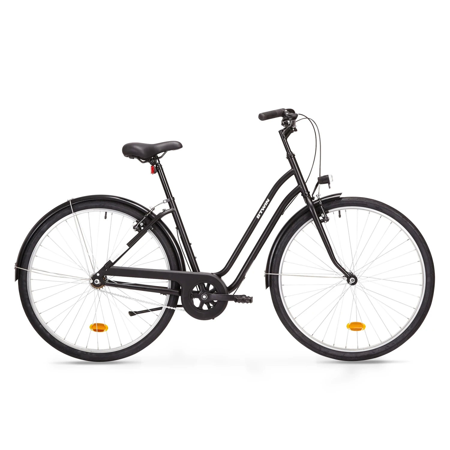 Vélo Reconditionné – VÉLO DE VILLE ELOPS 100 CADRE BAS NOIR 1 Vélo Reconditionné – VÉLO DE VILLE ELOPS 100 CADRE BAS NOIR