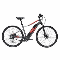 Vélo électrique Reconditionné – VÉLO TOUT CHEMIN ELECTRIQUE RIVERSIDE 500 E GRIS ROUGE